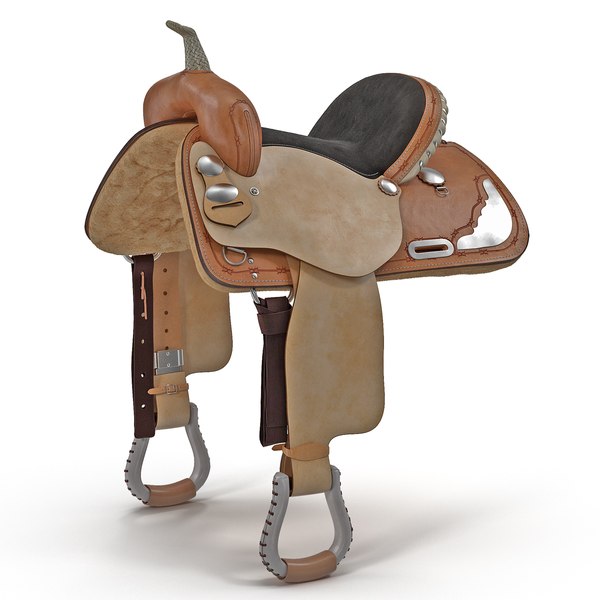 saddles set realistic 3d model