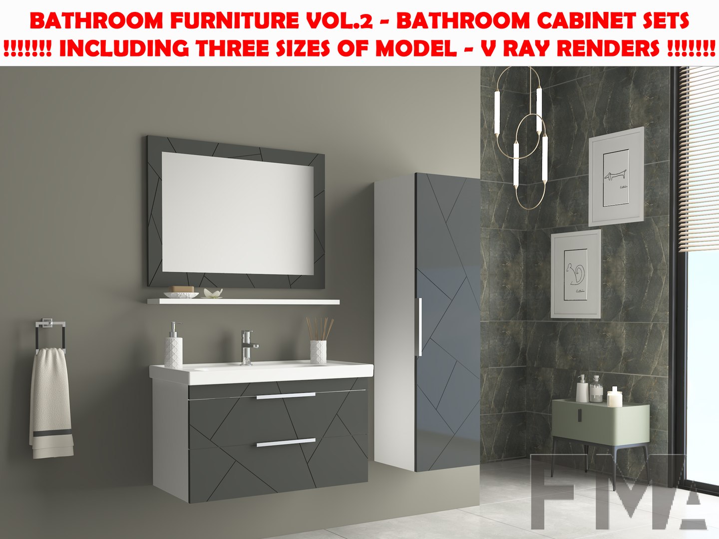 BATHROOM FURNITURE BATHROOM SETS 3D model TurboSquid 2014326