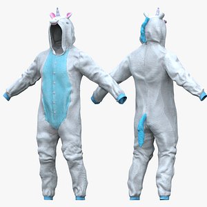3D Cute Unicorn Kigurumi Pack model