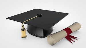 graduation cap model