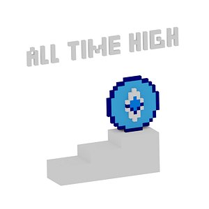 Ethereum all time high 8 bit voxel art