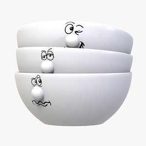 3D 3 funny bowls model