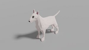 3D Cartoon Bull Terrier model