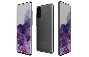 Samsung Galaxy S20 5G Cosmic Grey Low Poly 3D model