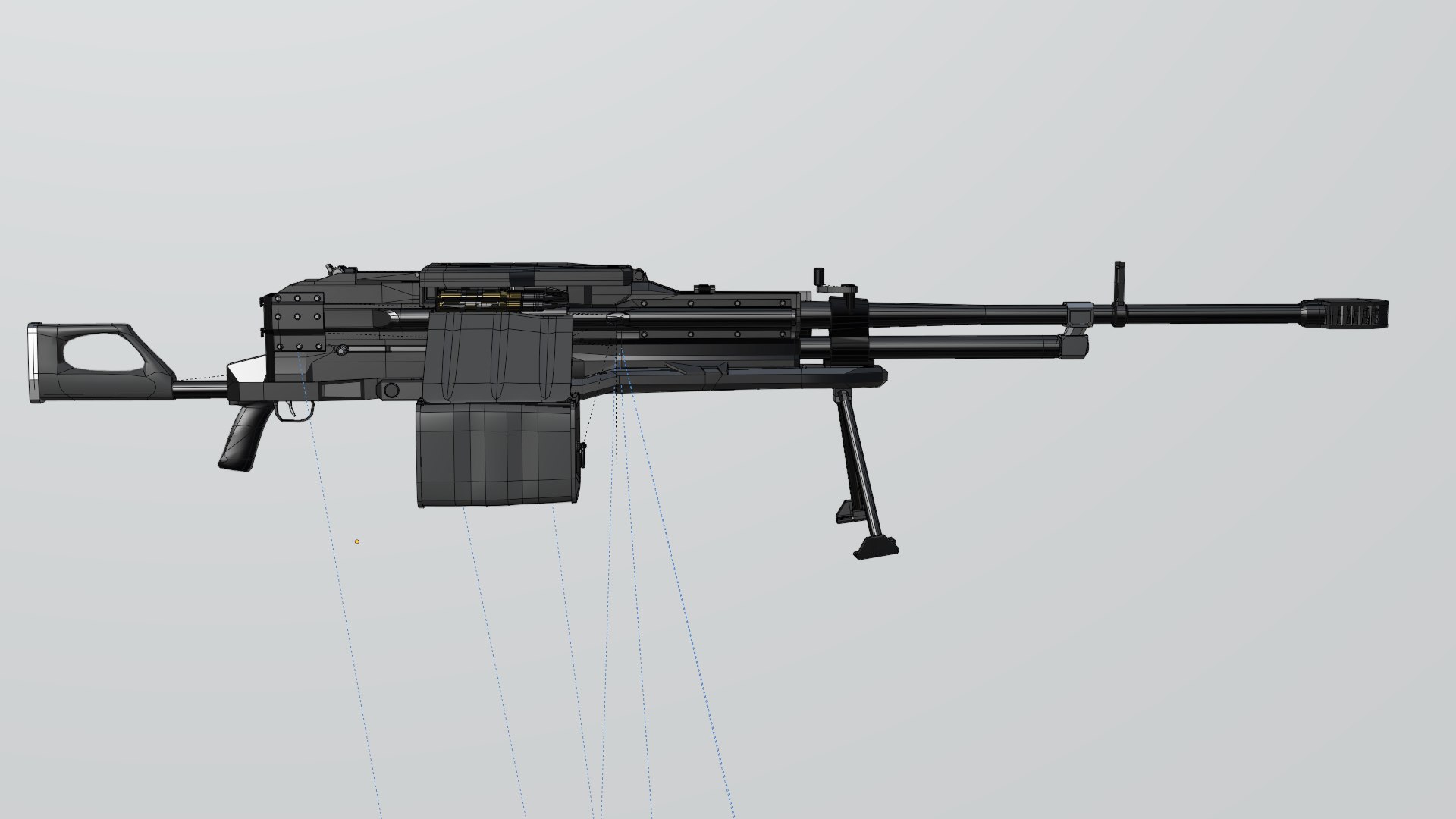 3D Functional Heavy Machine Gun 50 Cal NSV Utyos - TurboSquid 2337577