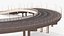 Entrada de elementos de carretera de autopista conectable curvada