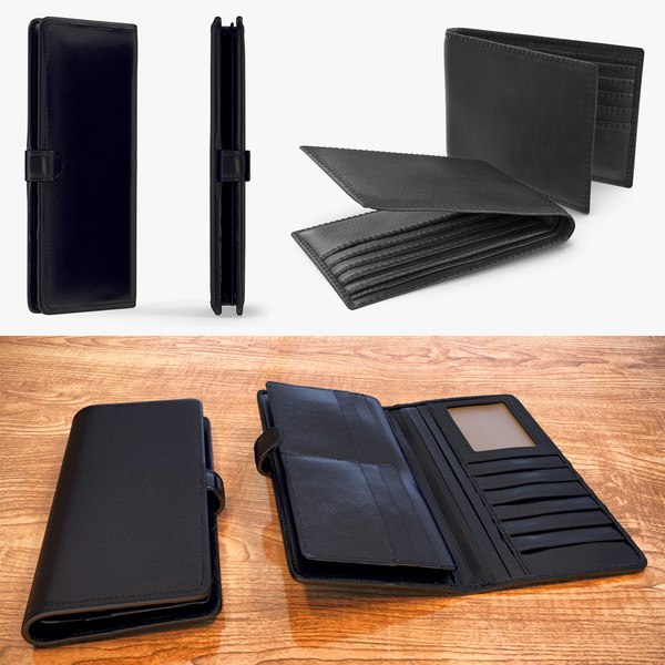 Long wallet black set design 3D model - TurboSquid 1261712