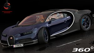 3d model complete bugatti chiron