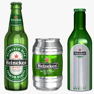 c4d heineken bottle