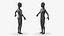 Mannequin Child Black Rigged for Maya