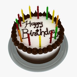 birthday cake 3d model