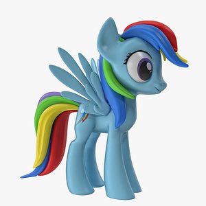 little pony rainbow dash 3d max