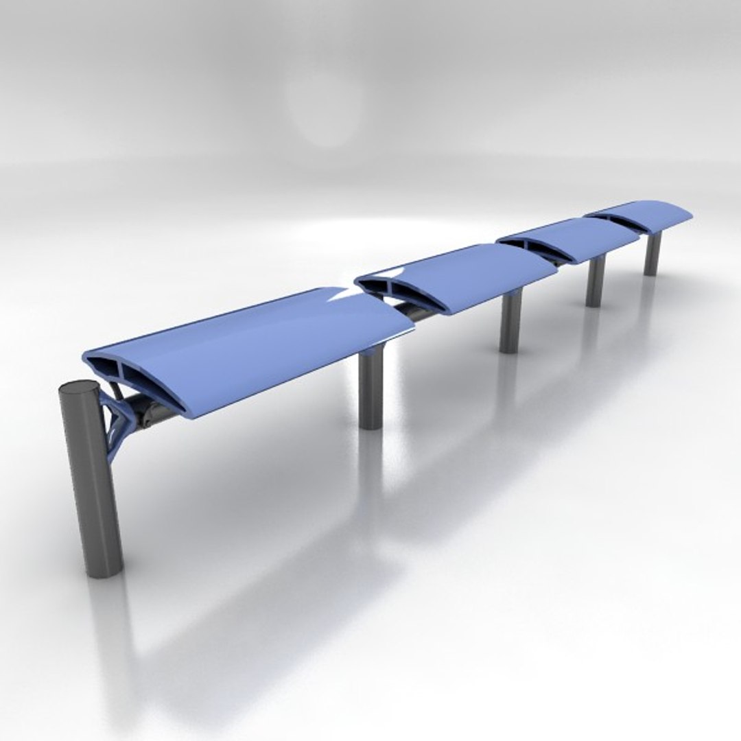 3d modern bench