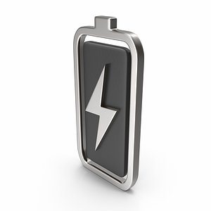 Battery Charging Symbol Silver