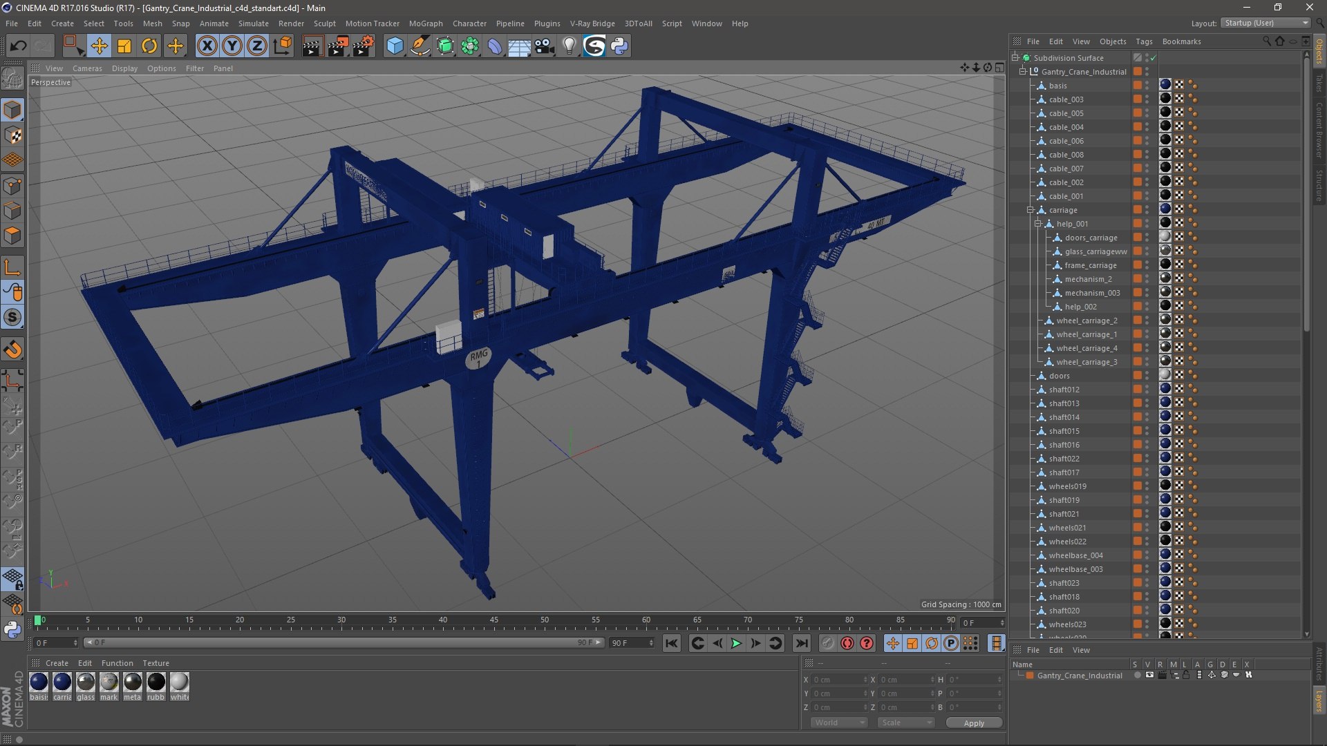 3D Gantry Crane Industrial - TurboSquid 2291248