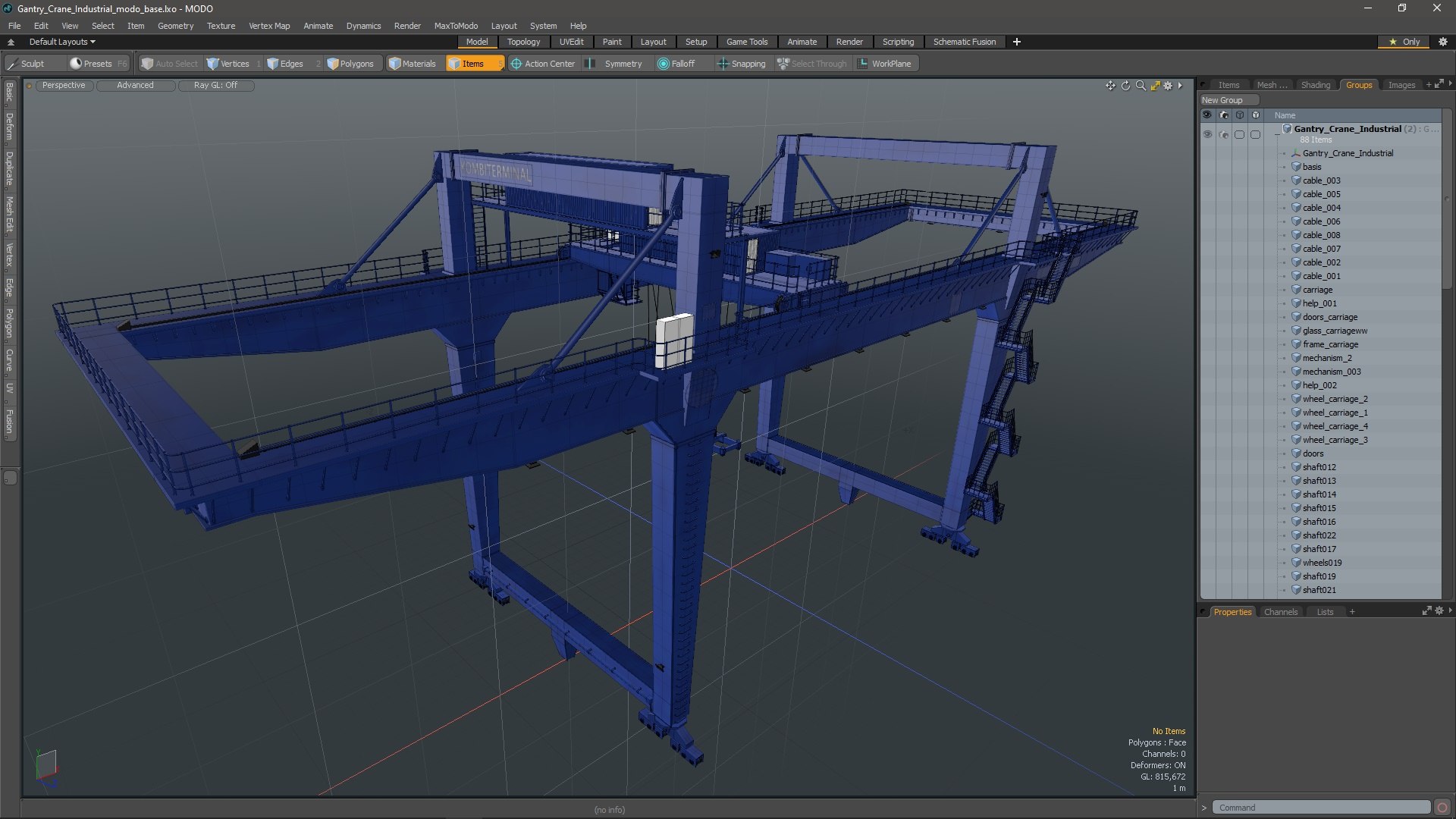3D Gantry Crane Industrial - TurboSquid 2291248