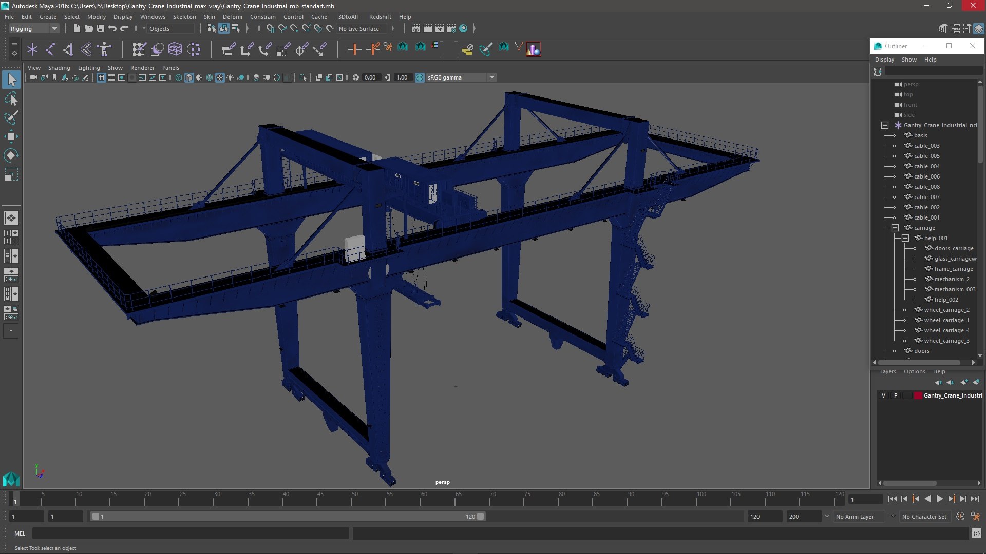 3D Gantry Crane Industrial - TurboSquid 2291248