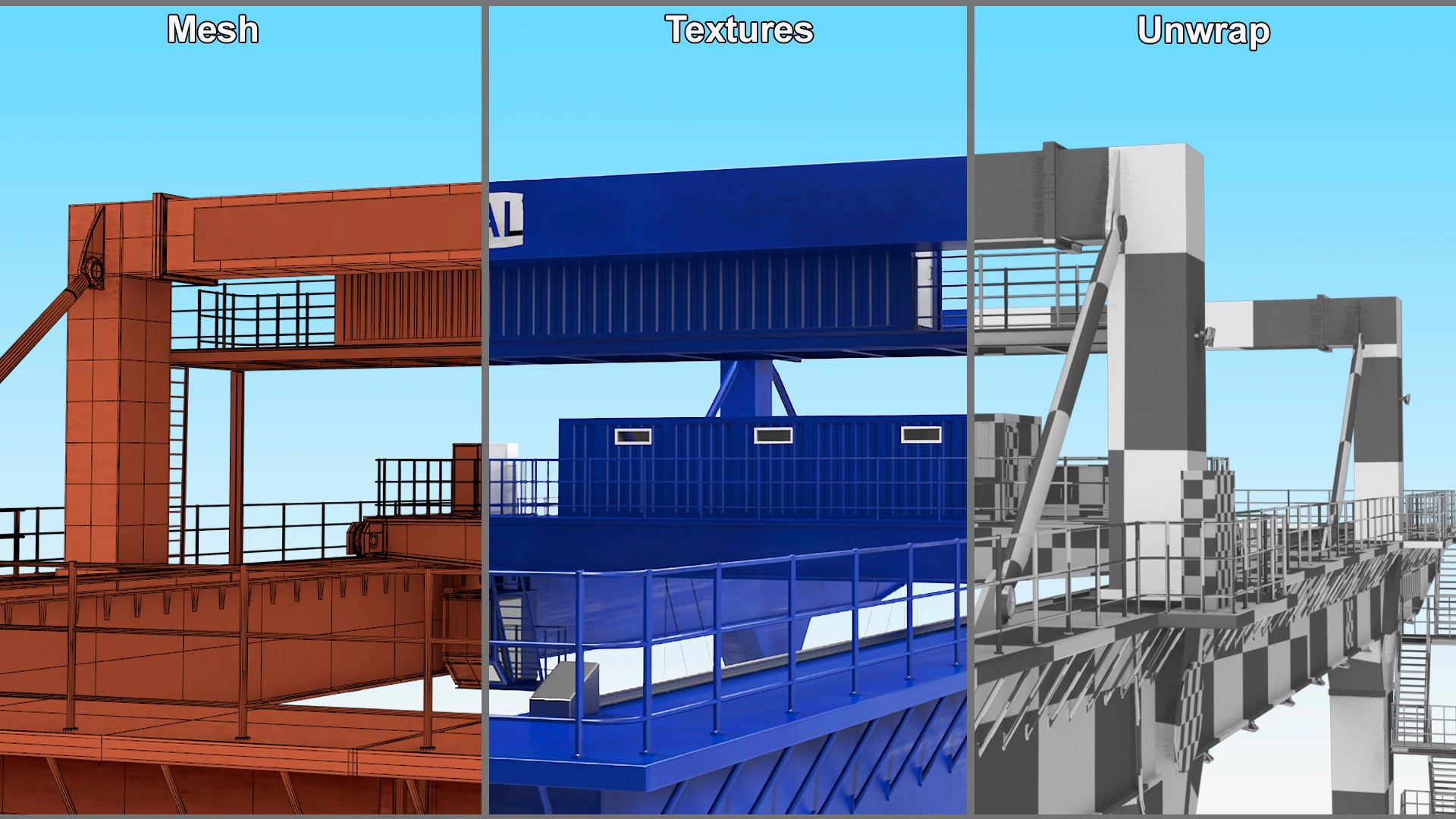 3D Gantry Crane Industrial - TurboSquid 2291248
