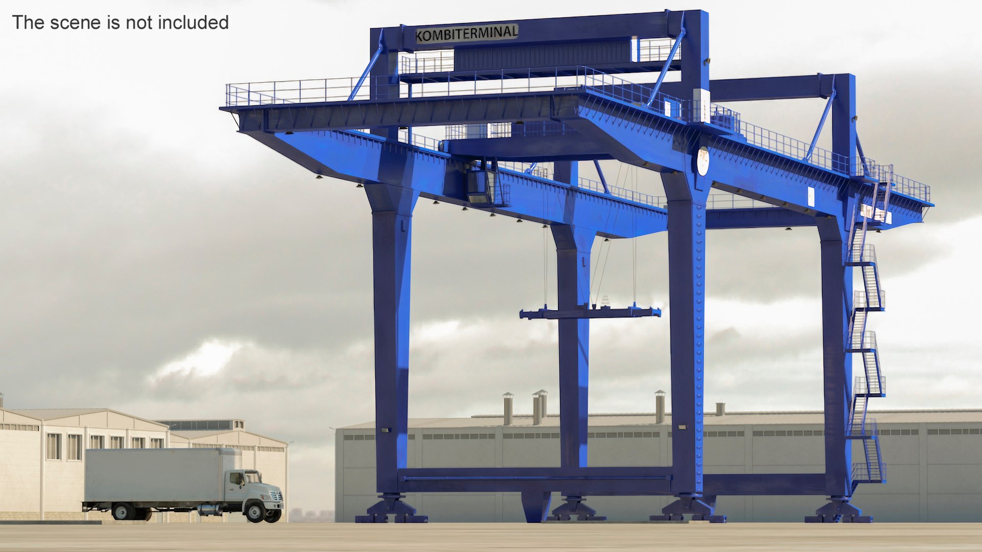Gantry Crane Industrial 3D model preview