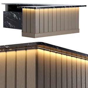 3D Ebbi corner bar counter EC11 model