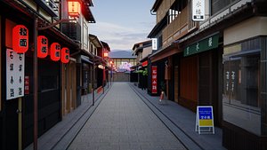 3D Japanese Street 3d Scene