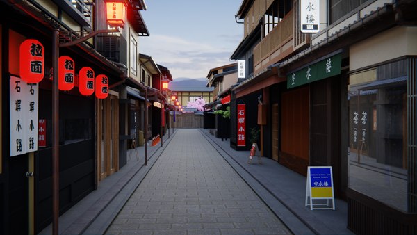 3D Japanese Street 3d Scene