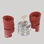 Modern Luxury Armchair and Marble Coffee Table Set 3D Model 3D model