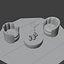 Modern Luxury Armchair and Marble Coffee Table Set 3D Model 3D model