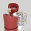 Modern Luxury Armchair and Marble Coffee Table Set 3D Model 3D model