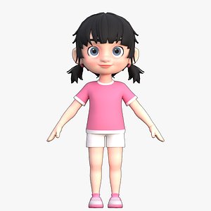 Cartoon Girl Character model