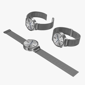 Huawei Watch Metal Band 3D Models Set