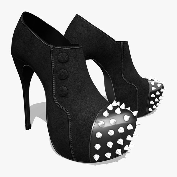 3D Women Mid Heel Shoes With Studs