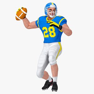 White American Football Player CG Standard Licence 3D