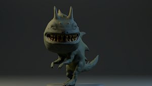 Realistic Monster Game-Ready Animated Low-poly 3D model