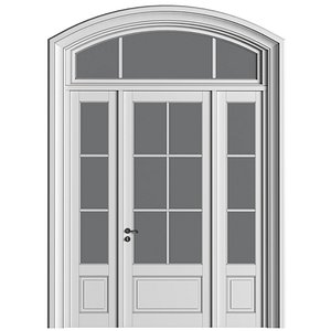 French Arch Interior doors in classic style 3D model