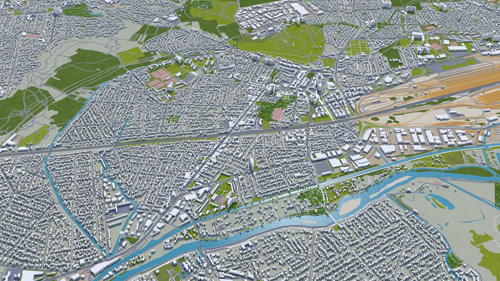 City area building model - TurboSquid 1653181