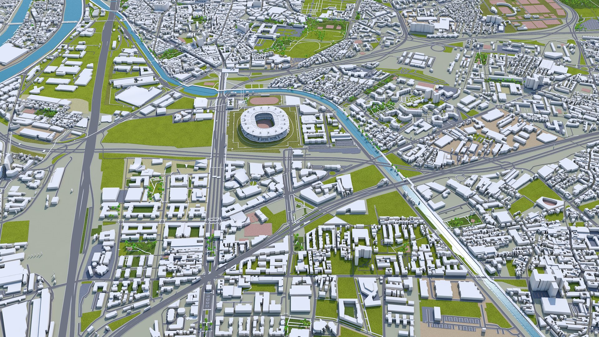 City area building model - TurboSquid 1653181