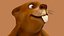 Cartoon Beaver Walking Pose