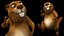 Cartoon Beaver Walking Pose