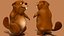 Cartoon Beaver Walking Pose