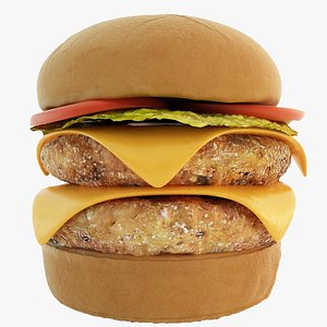 hamburger patties tomatoes 3d model