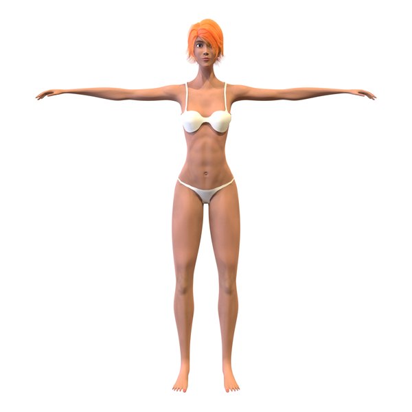 Stylized female woman 3D model