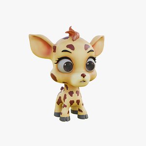 3D Baby Giraffe Character model