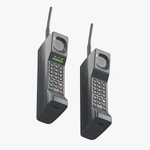 Vintage Phone Black On and Off Screen State