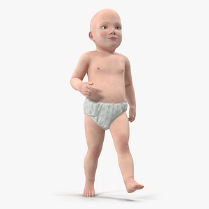 Baby Boy Walking Pose 3D Model