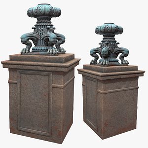 lantern stand near the Westmoreland County Courthouse 3D model 3D model