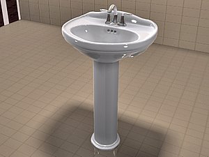 realistic toto whitney moen 3d max
