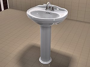 TOTO Whitney Sink and Moen Eva Faucet Set