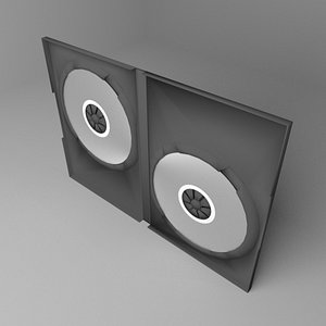 3D double dvd case model