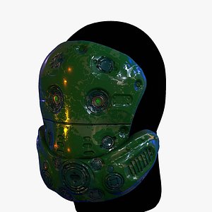Gas mask respirator scifi futuristic model 3D model
